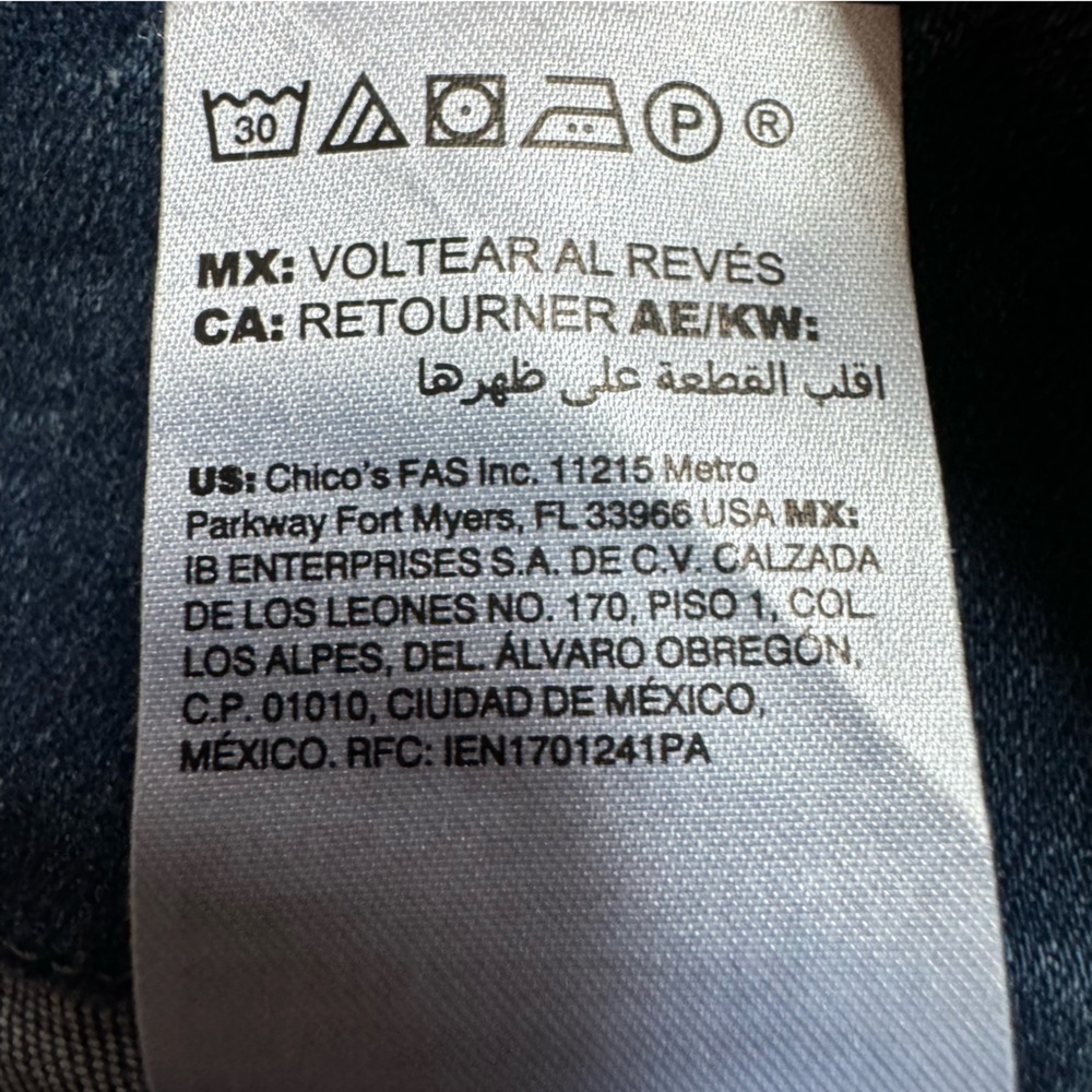 Chico’s Pull On Jegging Denim Stretch Jeans - Picture 7 of 9